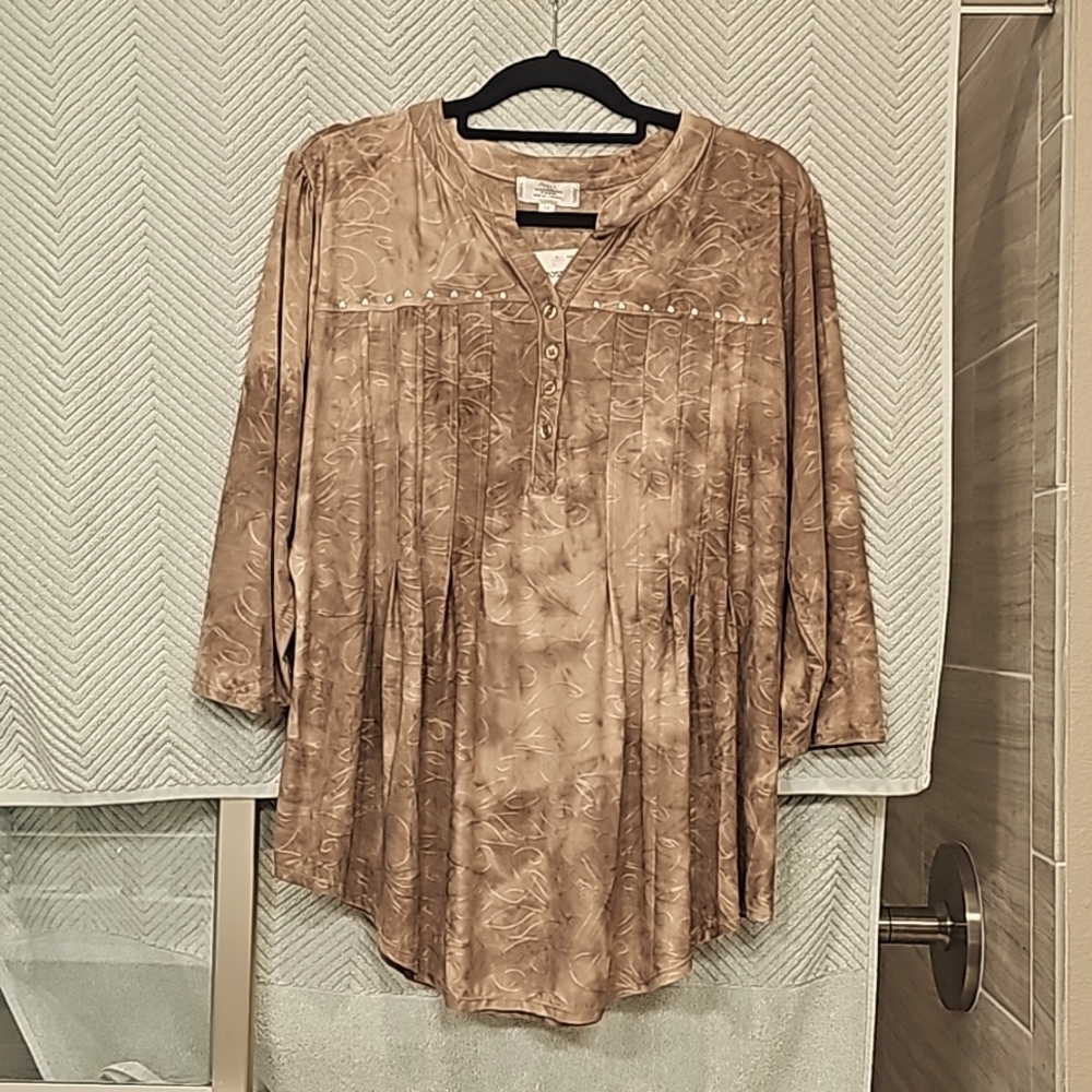 Ladies tunic blouse 3 quarter sleeves